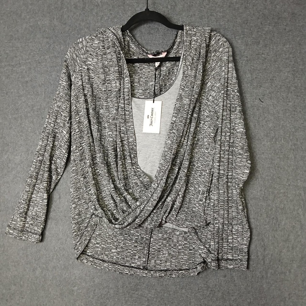 NWT L Juicy Couture Hoodie w/ built in cami athleisure y2k paris hilton preppy